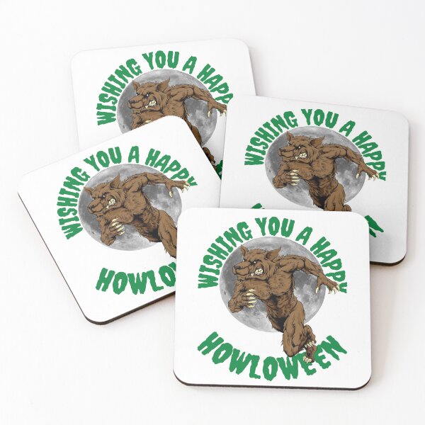 Item preview, WISHING YOU A, HAPPY HOWLOWEEN, WOLF MEME, WEREWOLF, designed and sold by R B Chrystal.