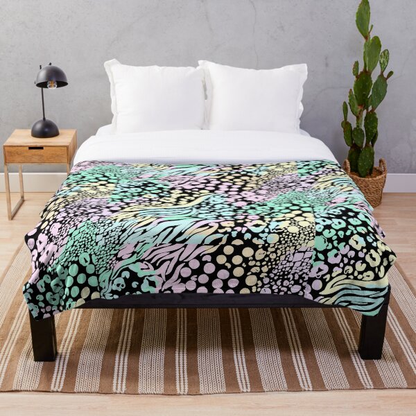 Item preview, Pastel rainbow multipatterned animal print designed and sold by Infinotterns.