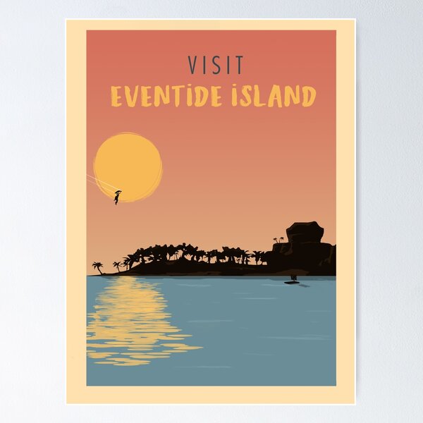 Artikel-Vorschau von Besuchen Sie Eventide Island - Minimalistischer Reisestil - Videospielkunst, designt und verkauft von PopCultArcade.
