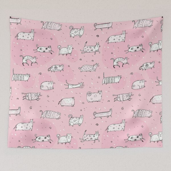 Item preview, Pink Cats Meowgical Meow Paw Paw Cat Nameowste  designed and sold by ToniaKroeger.