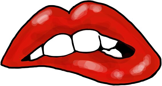 "LIP BITE" Stickers by outlinesk | Redbubble