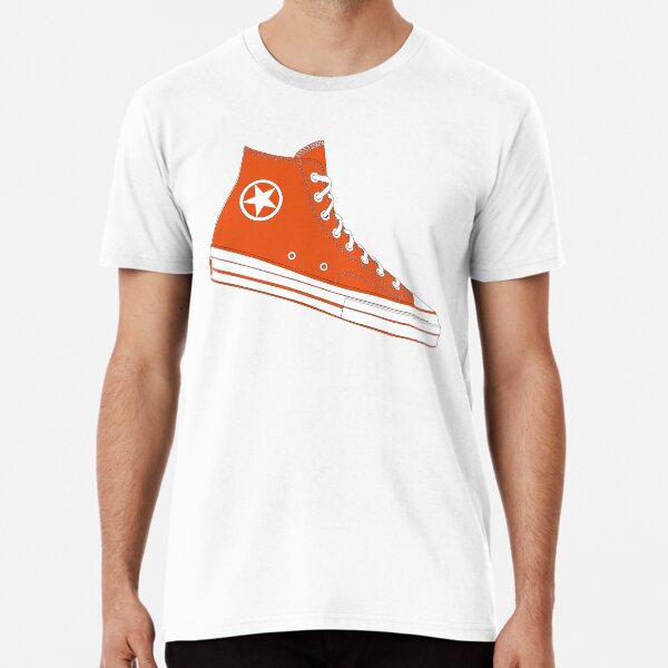 Orange hot sale converse shirt