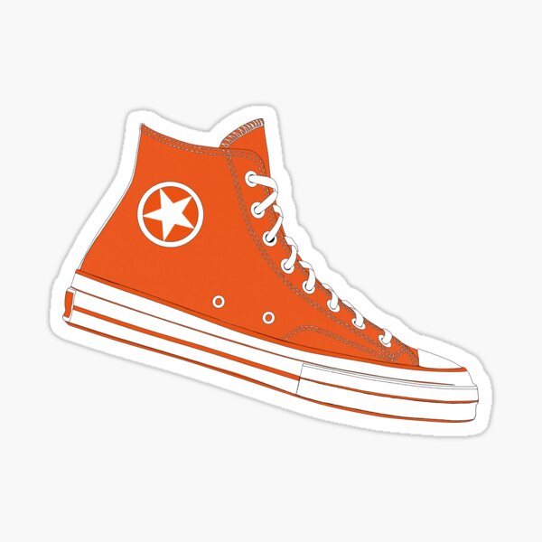 Orange Converse Illustration Sticker