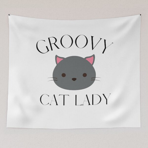 Item preview, Groovy Cat Lady | Funny | Gifts | Men's | Women's | Boys | Girls designed and sold by BarvinWayne.