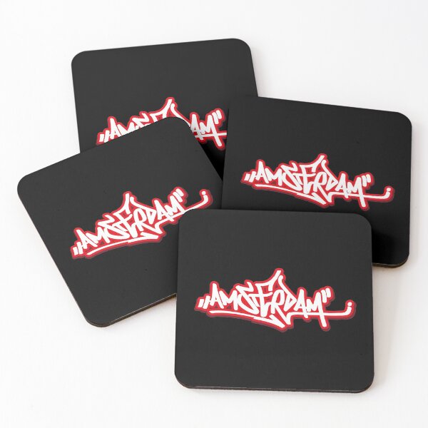 Item preview, Amsterdam Graffiti Tag - Red White Hip Hop designed and sold by mgoo.