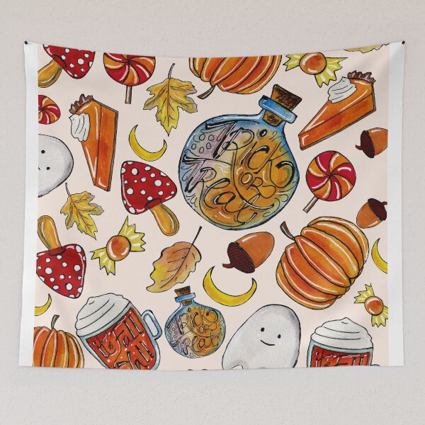 Item preview, Trick or treat Halloween pattern for fall designed and sold by sushMitaM.