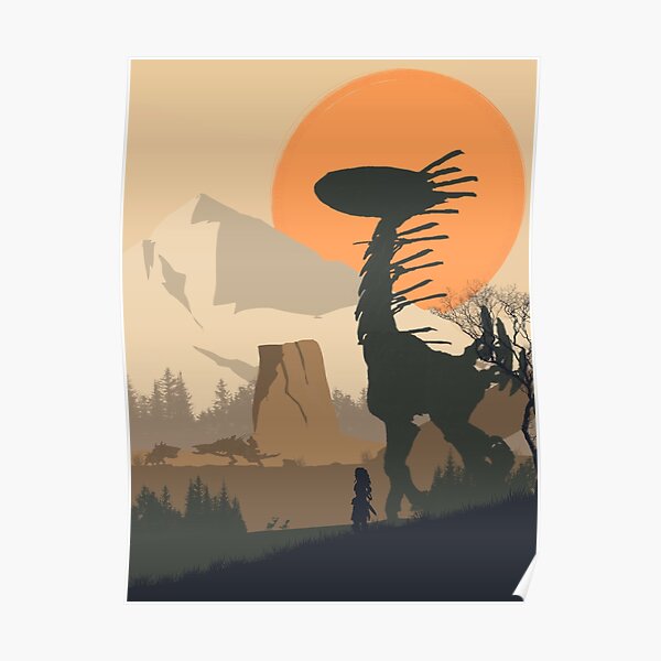 Horizon Zero Dawn - Style de voyage minimaliste - Art du jeu vidéo Poster
