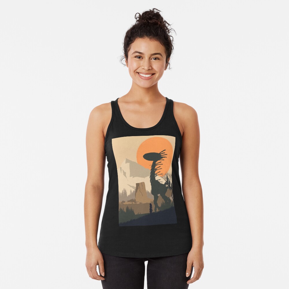 Vista previa del artículo con la obra «Camiseta con espalda nadadora», diseñado y vendido por PopCultArcade.
