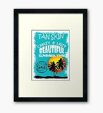 Tahiti Tropical Summer Beach Framed Print