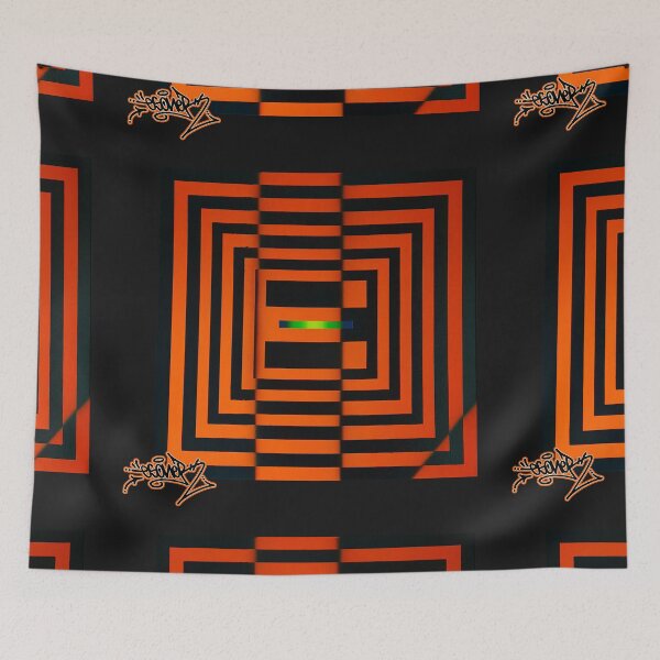 Item preview, ORANGE SQUARES BY ESONE ABSTRACT URBAN GRAFFITI STREET STYLE designed and sold by GraffitiBomberZ.