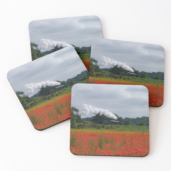 Item preview, Locomotive Passing A Poppy Field designed and sold by rawshutterbug.