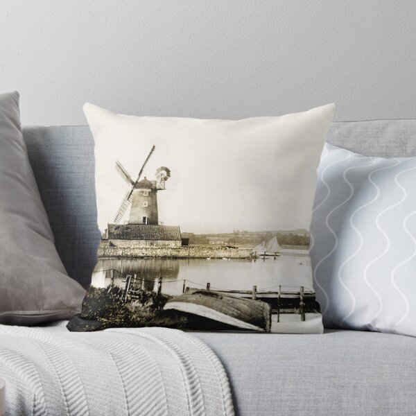 Historical Cley Windmill Throw Pillow