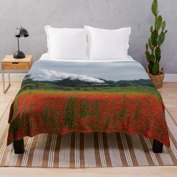Item preview, Locomotive Passing A Poppy Field designed and sold by rawshutterbug.