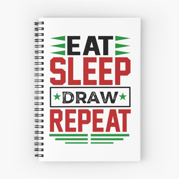 Item preview, Eat. Sleep. Draw. Repeat. (Light) designed and sold by the-krisney-way.