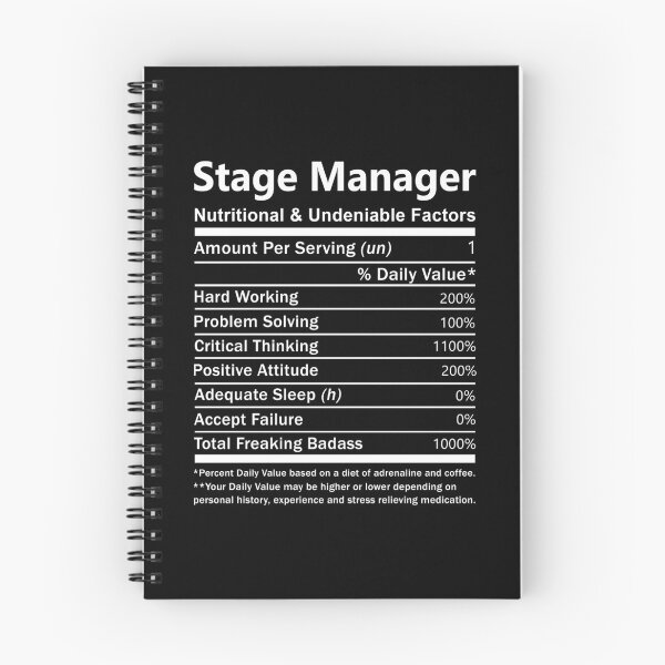 Item preview, Camiseta Stage Manager - Camiseta con artículo de regalo de factores nutricionales e innegables designed and sold by cpaddensil.