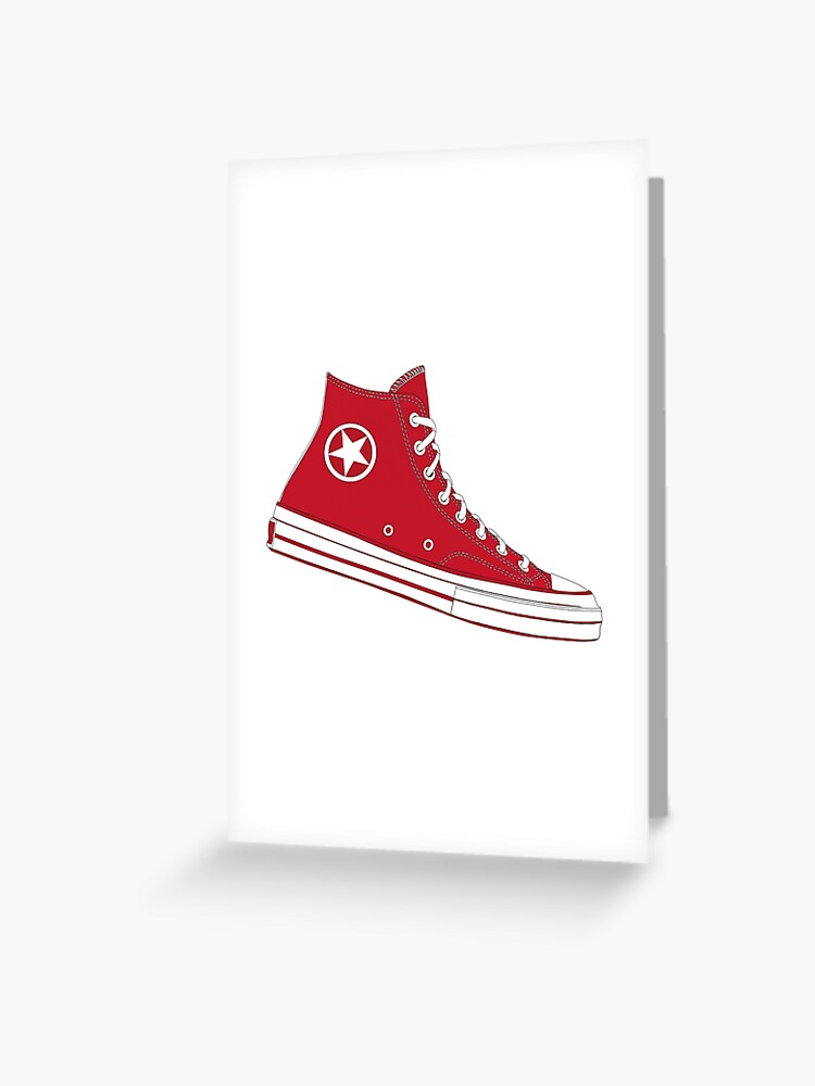 Tarjetas felicitación de Converse rojo» de MickeyEdwards Redbubble