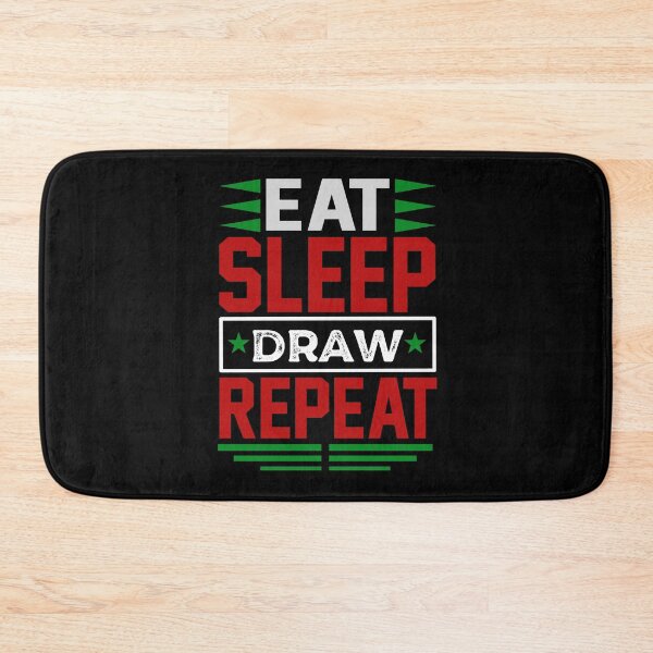 Item preview, Eat. Sleep. Draw. Repeat. (Dark) designed and sold by the-krisney-way.