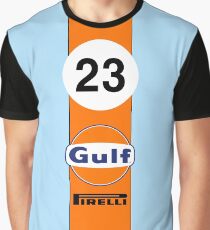 Gulf Oil Racing colours Graphic T-Shirt