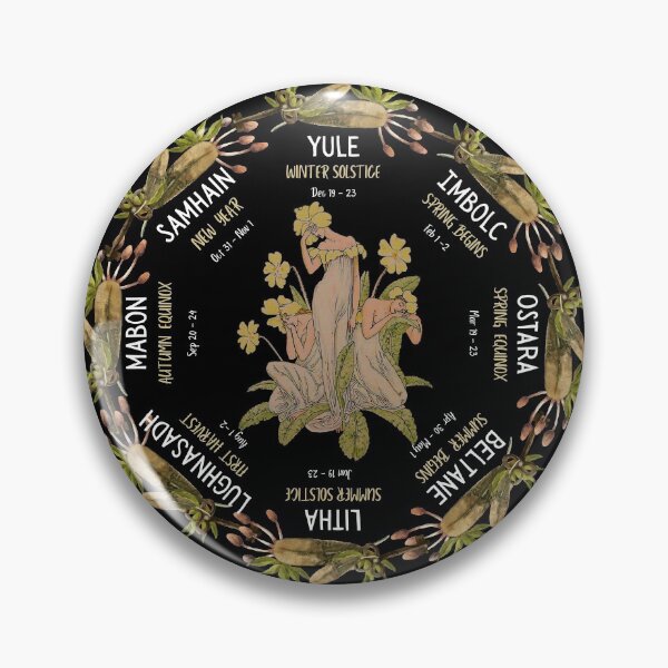 Item preview, Witch Wheel of the Year - The Witch Seasons designed and sold by ThreeHaresMedia.