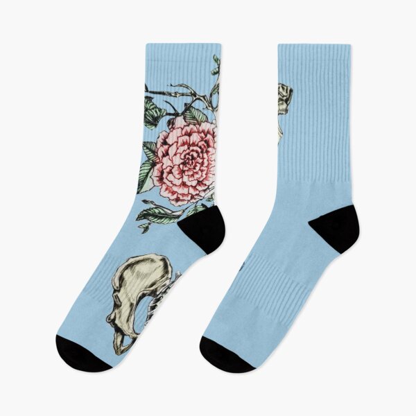 Artikelvorschau, Skelett mit Blumen entworfen und verkauft von Jessi Review.