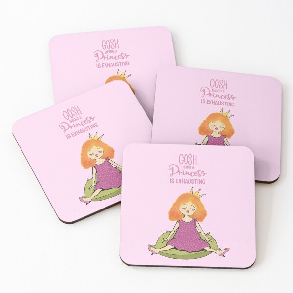 Item preview, Gosh , being a princess is exhausting , pink text designed and sold by marina63.