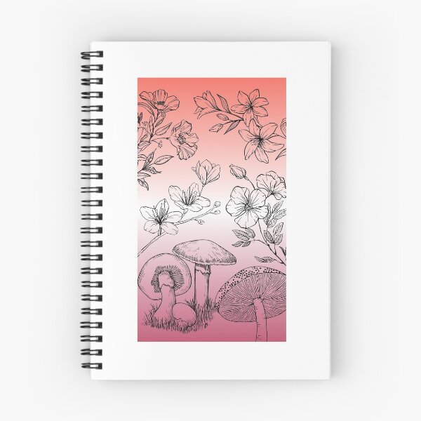 Item preview, Mushrooms and Flowers Collage - Black designed and sold by izzychar.