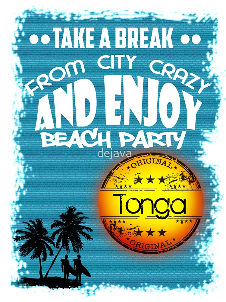 Thumbnail 7 of 7, Oversized T-Shirt, Summer Time In Tonga designed and sold by dejava.