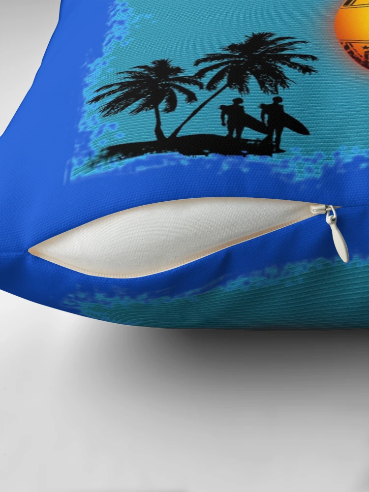 Thumbnail 2 of 4, Pillow, Summer Time In Tonga designed and sold by dejava.