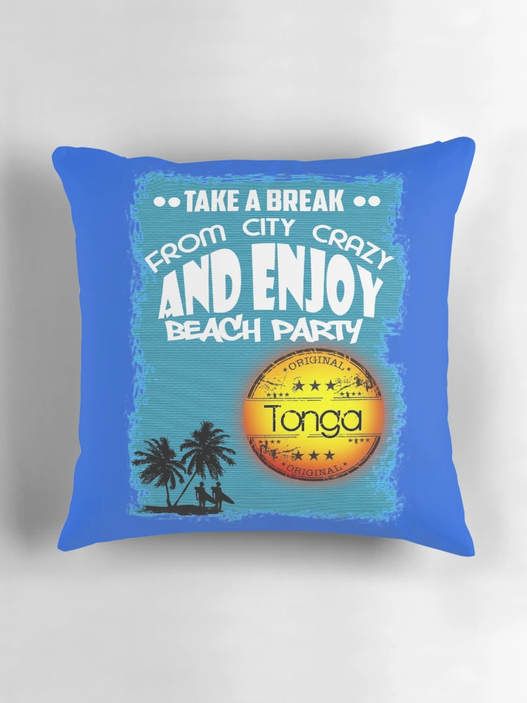 Thumbnail 3 of 4, Pillow, Summer Time In Tonga designed and sold by dejava.