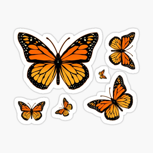 monarch butterfly sticker pack purple' Sticker