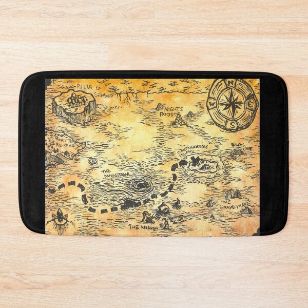 Item preview, Treasured Map - Original Brush Pen Print designed and sold by MurkwoodManor.