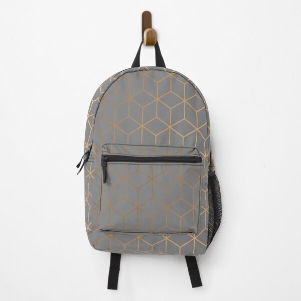 Item preview, Charcoal Gold Geometric Pattern With Gold Shimmer designed and sold by Vic Torys ☆.