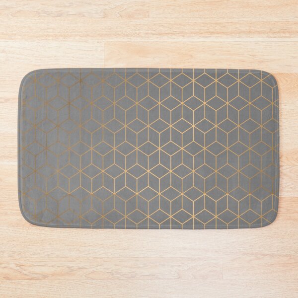 Item preview, Charcoal Gold Geometric Pattern With Gold Shimmer  designed and sold by Vic Torys ☆.