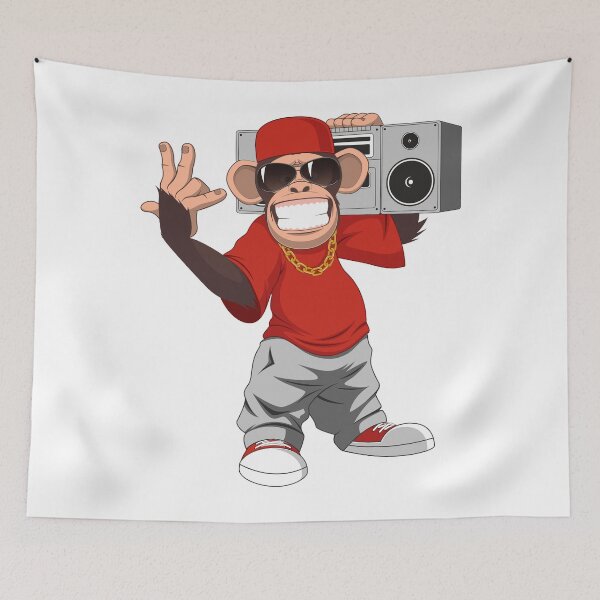 Item preview, Chimpanzee Gorilla Hip Hop rap designed and sold by sasa-creations.
