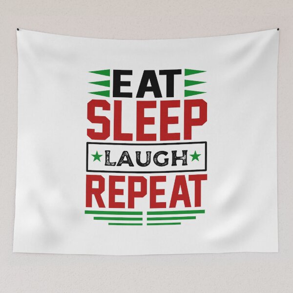Item preview, Eat. Sleep. Laugh. Repeat. (Light) designed and sold by the-krisney-way.
