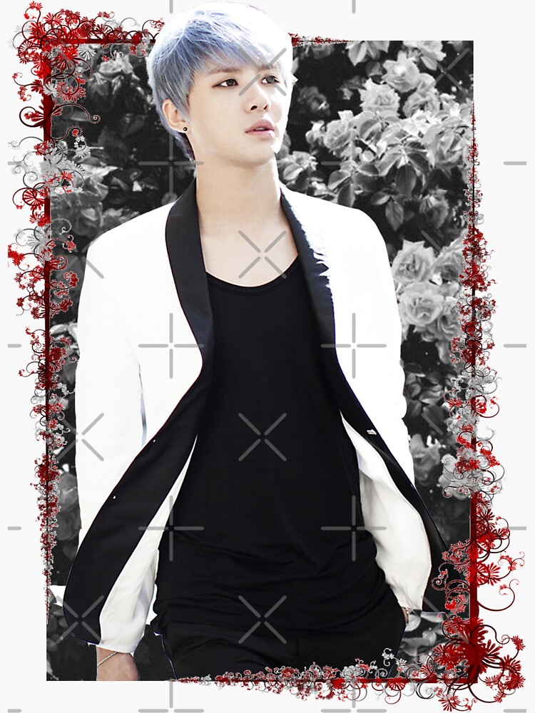 Kim Junsu JYJ Xia Korean Kpop Floral Design | Sticker