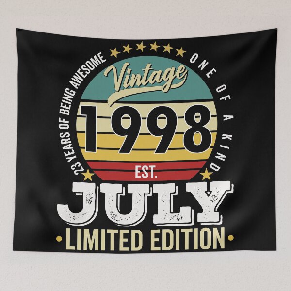 Item preview, 23 Years Of Being Awesome - One Of A Kind Limited Edition - 1998 Vintage 23s Retro, Classic, Cool, July Birthday.  designed and sold by ALITOPRINCE.