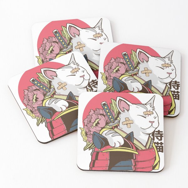 Item preview, Samurai cat Flowers  designed and sold by TRIBExSPACE.
