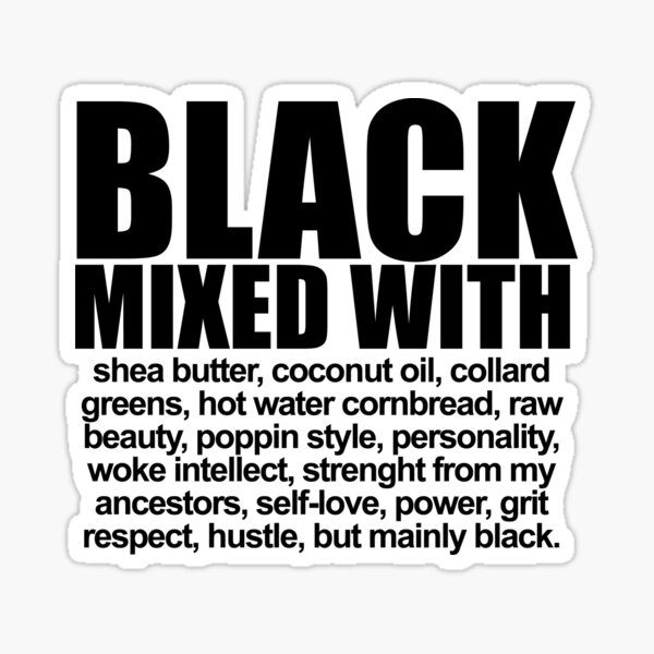 "BLACK MIXED WITH Black History Month" Sticker for Sale by
