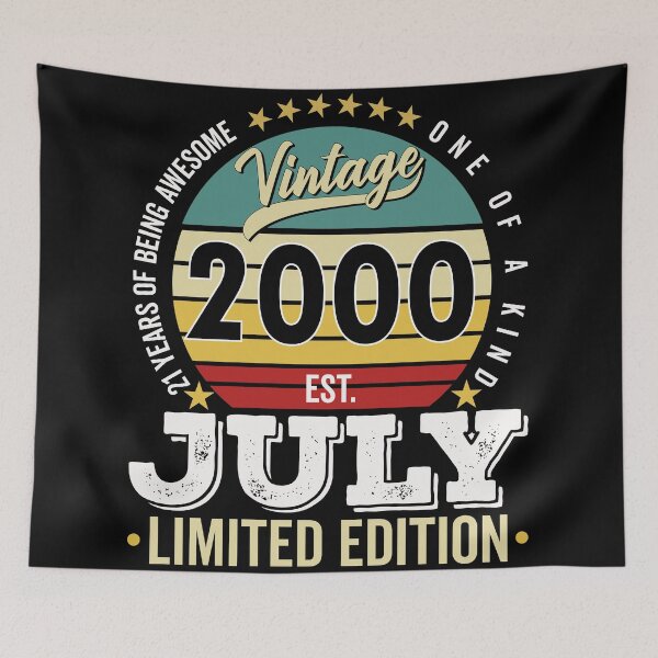 Item preview, 21 Years Of Being Awesome - One Of A Kind Limited Edition - 2000 Vintage 21s Retro, Classic, Cool, July Birthday. designed and sold by ALITOPRINCE.