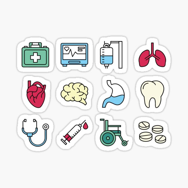 “Medics sticker pack” Sticker for Sale by Fauxfell | Redbubble