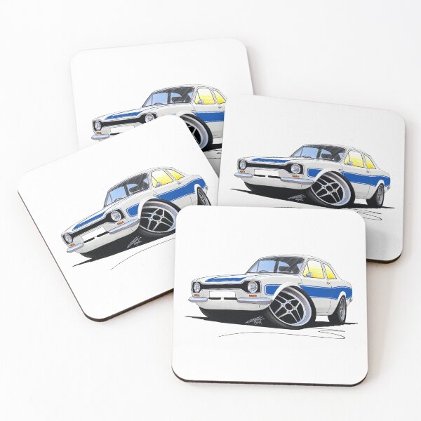 Item preview, Ford Escort (Mk1) RS2000 White designed and sold by Yeomans Cartoons.