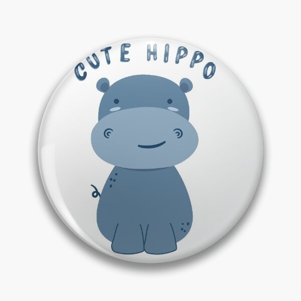 Item preview, blue kids hippo hippo children blue cute animal cute gift designed and sold by MeryemSpace.