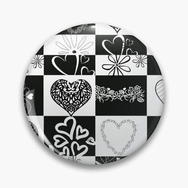 Item preview, White black floral heart design  designed and sold by Kamzzi.