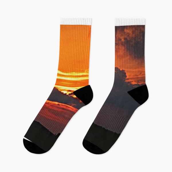Item preview, Amanecer rojo nubes grises Skyscape designed and sold by Anna Lemos.