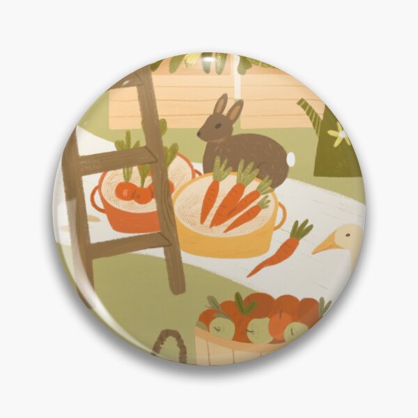 Item preview, Farm bunny and goose surrounded by apple baskets designed and sold by mikhaleeevich.