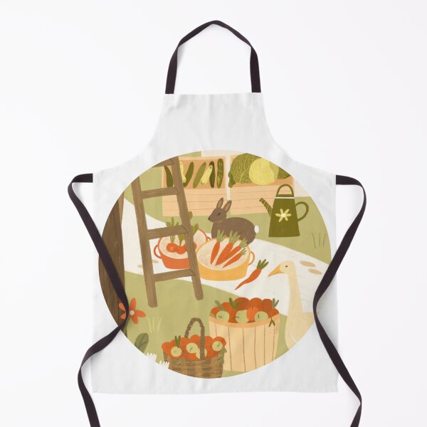 Item preview, Farm bunny and goose surrounded by apple baskets designed and sold by mikhaleeevich.
