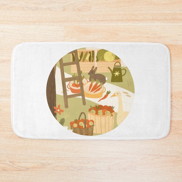 Item preview, Farm bunny and goose surrounded by apple baskets designed and sold by mikhaleeevich.