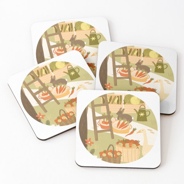 Item preview, Farm bunny and goose surrounded by apple baskets designed and sold by mikhaleeevich.