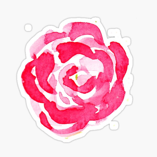 Water color pink roses Sticker